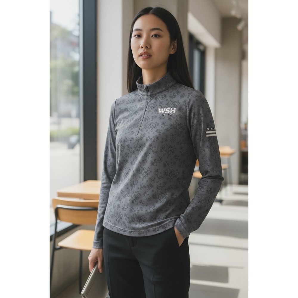 1027 Washington Nationals City Connect Cherry Blossom Quarter Zip Grey XS